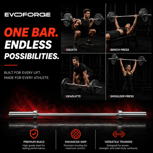 5ft Specialized Carbon Steel Barbell | 48mm Sleeve
