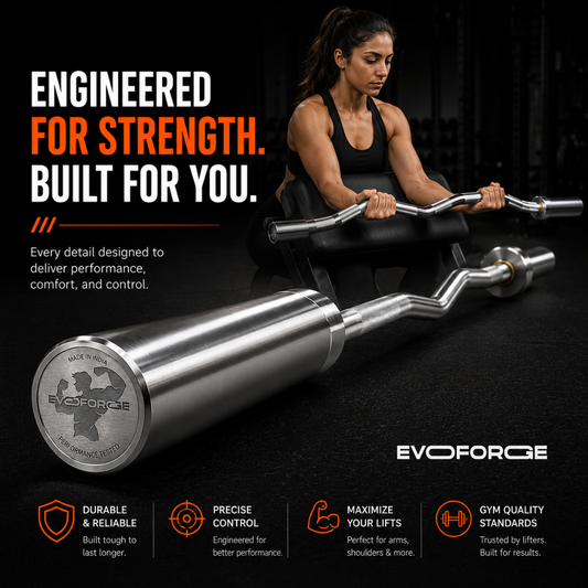 4ft Specialized EZ Curl Barbell | 48mm Sleeve