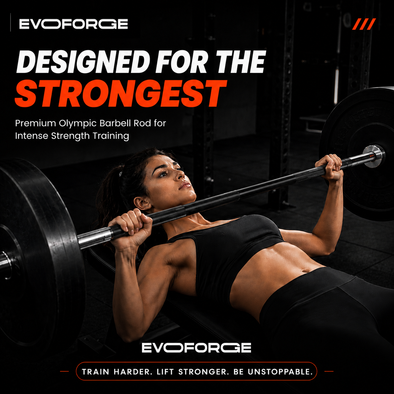 20kg Olympic Barbell – Dual Finish | Black Grip & Hard Chrome Sleeves